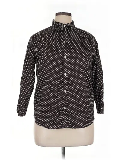 Pre-owned Polo Ralph Lauren 3/4 Sleeve Button Down Shirt In Brown