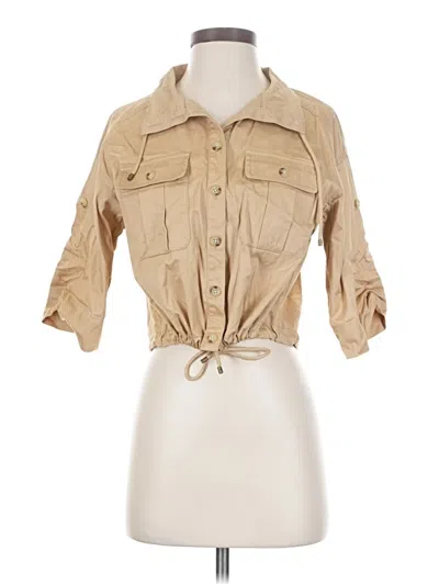 Pre-owned Polo Ralph Lauren 3/4 Sleeve Button Down Shirt In Brown