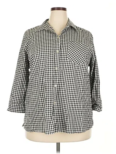 Pre-owned Polo Ralph Lauren 3/4 Sleeve Button Down Shirt In Gray