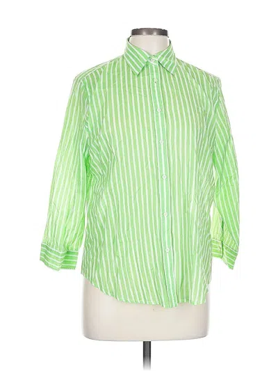 Pre-owned Polo Ralph Lauren 3/4 Sleeve Button Down Shirt In Green