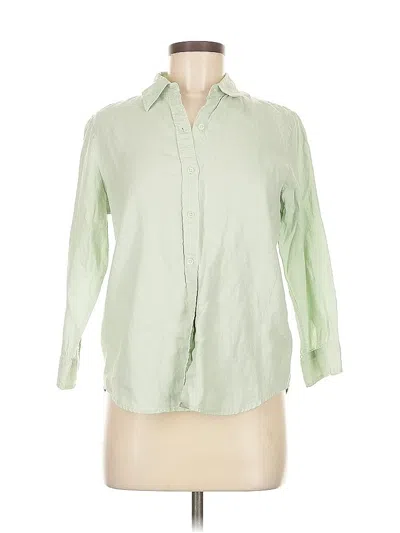 Pre-owned Polo Ralph Lauren 3/4 Sleeve Button Down Shirt In Green