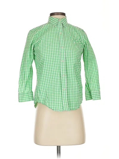 Pre-owned Polo Ralph Lauren 3/4 Sleeve Button Down Shirt In Green