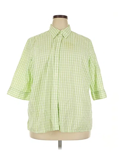 Pre-owned Polo Ralph Lauren 3/4 Sleeve Button Down Shirt In Green