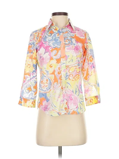 Pre-owned Polo Ralph Lauren 3/4 Sleeve Button Down Shirt In Pink