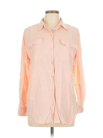Pre-owned Polo Ralph Lauren 3/4 Sleeve Button Down Shirt In Pink