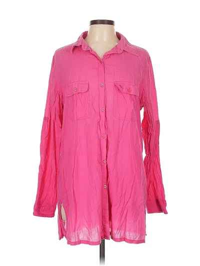 Pre-owned Polo Ralph Lauren 3/4 Sleeve Button Down Shirt In Pink