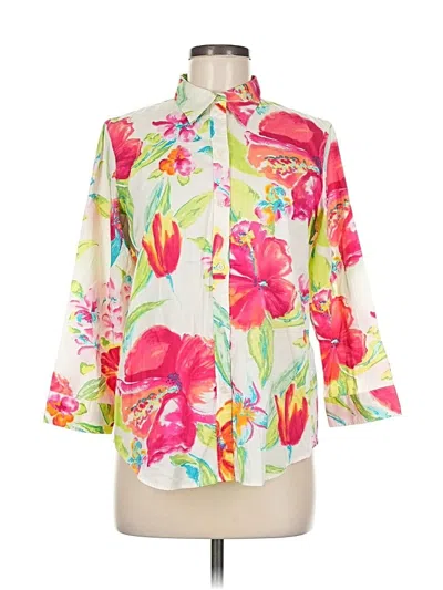 Pre-owned Polo Ralph Lauren 3/4 Sleeve Button Down Shirt In Pink