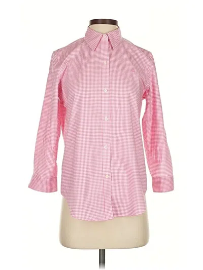 Pre-owned Polo Ralph Lauren 3/4 Sleeve Button Down Shirt In Pink