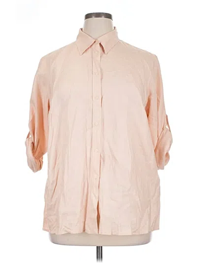 Pre-owned Polo Ralph Lauren 3/4 Sleeve Button Down Shirt In Pink
