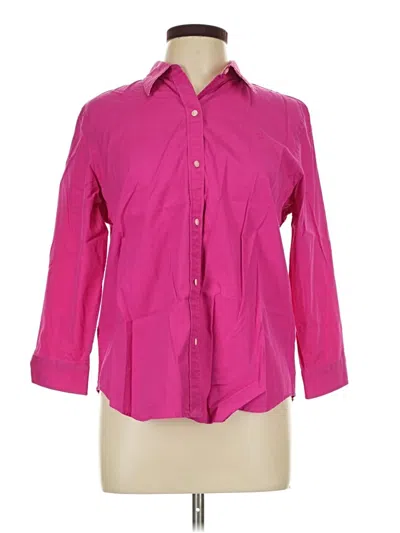 Pre-owned Polo Ralph Lauren 3/4 Sleeve Button Down Shirt In Pink