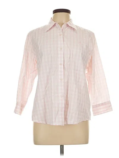 Pre-owned Polo Ralph Lauren 3/4 Sleeve Button Down Shirt In Pink