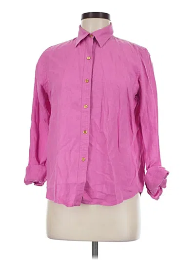 Pre-owned Polo Ralph Lauren 3/4 Sleeve Button Down Shirt In Pink