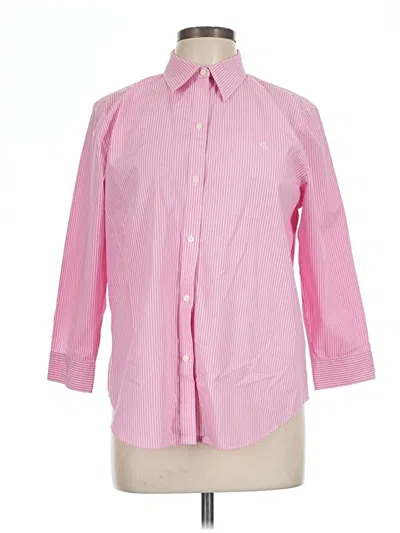 Pre-owned Polo Ralph Lauren 3/4 Sleeve Button Down Shirt In Pink