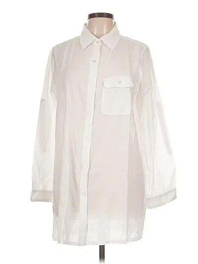 Pre-owned Polo Ralph Lauren 3/4 Sleeve Button Down Shirt In White