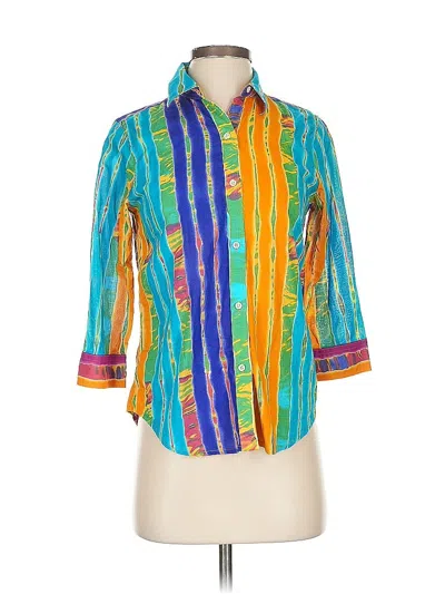 Pre-owned Polo Ralph Lauren 3/4 Sleeve Button Down Shirt In Yellow