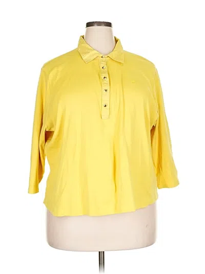 Pre-owned Polo Ralph Lauren 3/4 Sleeve Button Down Shirt In Yellow