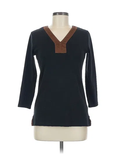 Pre-owned Polo Ralph Lauren 3/4 Sleeve T-shirt In Black