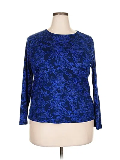 Pre-owned Polo Ralph Lauren 3/4 Sleeve T-shirt In Blue