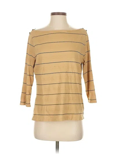 Pre-owned Polo Ralph Lauren 3/4 Sleeve T-shirt In Brown