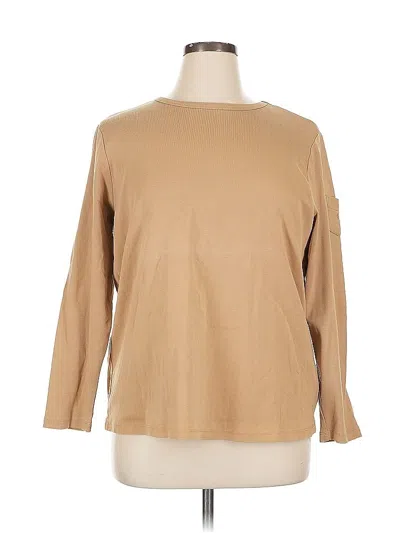 Pre-owned Polo Ralph Lauren 3/4 Sleeve T-shirt In Brown