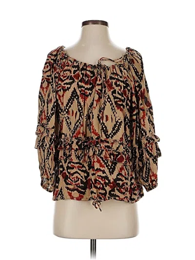 Pre-owned Polo Ralph Lauren 3/4 Sleeve T-shirt In Brown