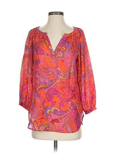 Pre-owned Polo Ralph Lauren 3/4 Sleeve T-shirt In Orange