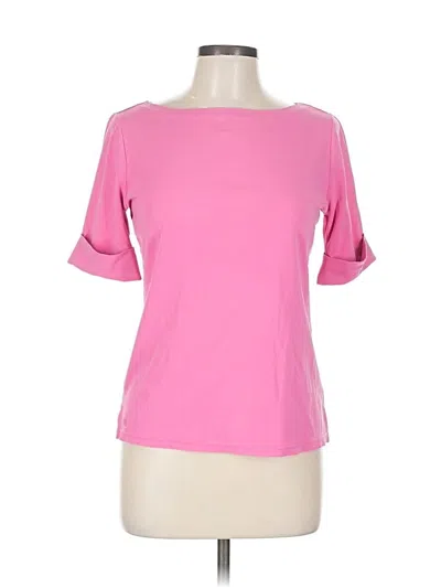 Pre-owned Polo Ralph Lauren 3/4 Sleeve T-shirt In Pink