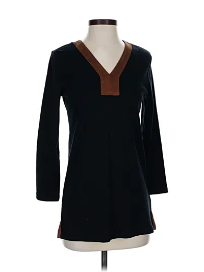 Polo Ralph Lauren 3/4 Sleeve Top Black V Neck Tops