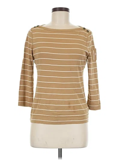 Pre-owned Polo Ralph Lauren 3/4 Sleeve T-shirt In Tan