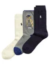 Polo Ralph Lauren 3pack Socks In Brown