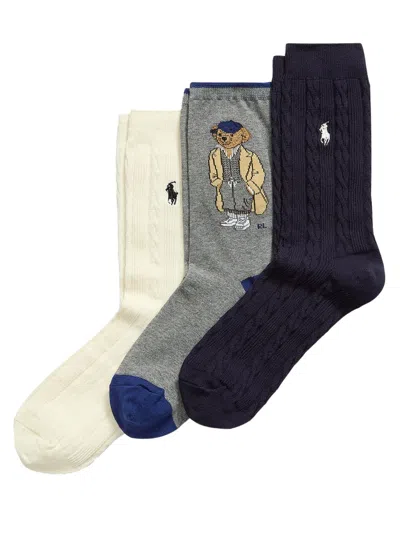 Polo Ralph Lauren 3pack Socks In Brown