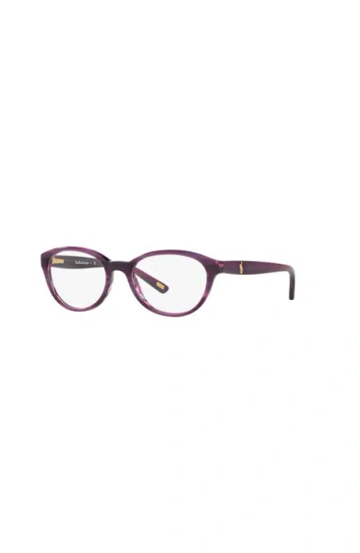 Polo Ralph Lauren 47mm Cat Eye Optical Glasses In Purple