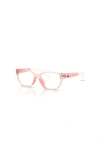 Polo Ralph Lauren 47mm Rectangle Optical Glasses In Pink