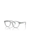 Polo Ralph Lauren 49mm Round Optical Glasses In Metallic