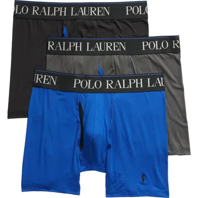 Polo Ralph Lauren 4d 3-pack Boxer Briefs In Blue