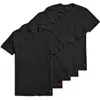 Polo Ralph Lauren 5-pack Relaxed Fit Logo Embroidered Crewneck Undershirts In Black