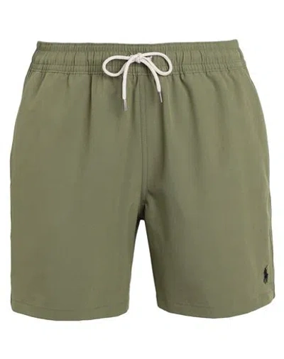 Polo Ralph Lauren 5.5-inch Traveler Swim Trunk Man Swim Trunks Military Green Size L Recycled Polyes