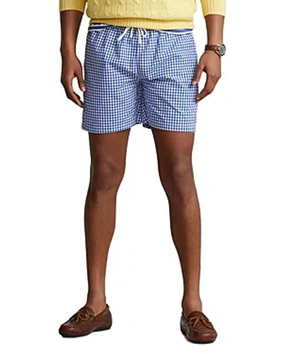 Polo Ralph Lauren Men's Traveler Sailboat Print Swim Trunks Blue Size Large