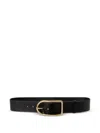 Polo Ralph Lauren 50mm Buckle Leather Belt In Black