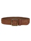 Polo Ralph Lauren 50mm Sq Brd-belt-medium In Brown