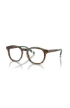 Polo Ralph Lauren 52mm Square Optical Glasses In Brown