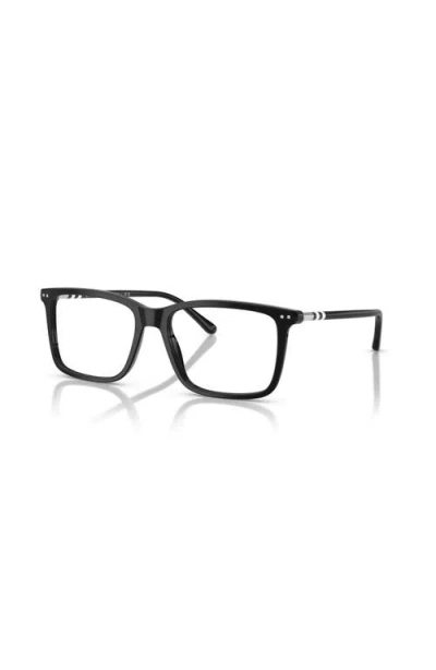 Polo Ralph Lauren 53mm Rectangle Optical Glasses In Black