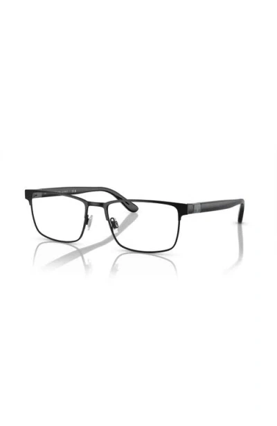 Polo Ralph Lauren 54mm Rectangle Optical Glasses In Black