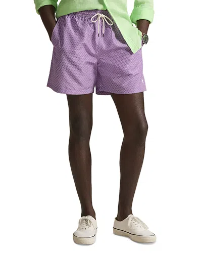 Polo Ralph Lauren 5.75 Classic Traveler Swim Trunks In Purple