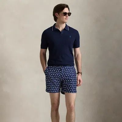 Polo Ralph Lauren 5.75-inch Monaco Swim Trunk In Deco Squares  Navy