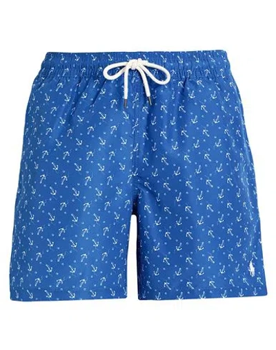 POLO RALPH LAUREN POLO RALPH LAUREN 5.75-INCH TRAVELER CLASSIC SWIM TRUNK MAN SWIM TRUNKS AZURE SIZE M RECYCLED POLYES