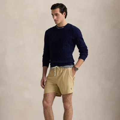 Polo Ralph Lauren 5.75-inch Traveler Classic Swim Trunk In Coastal Beige In Brown