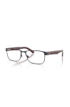 Polo Ralph Lauren 57mm Rectangle Optical Glasses In Neutral