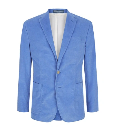 Pre-owned Polo Ralph Lauren $595  Mens Italy Pinwale Blue Corduroy Sportcoat Blazer Jacket