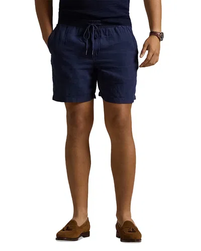 Polo Ralph Lauren 6 Inch Polo Prepster Linen Shorts In Newport Navy